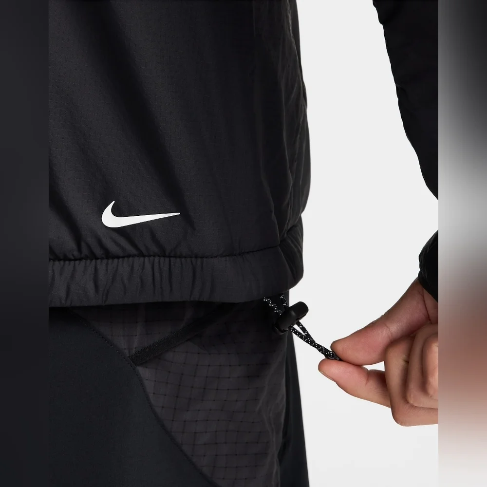 Nike Trail Running Jacket Packable Therma-Fit Black FZ0003-010 Mens Size S